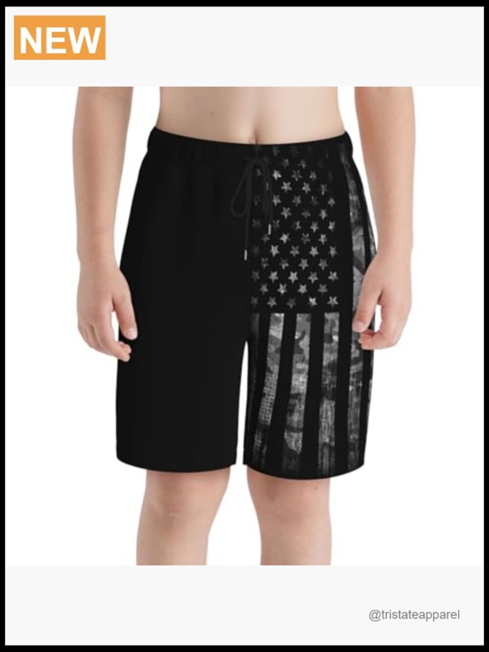 Quick Dry Board Shorts with Mesh Lining, Drawstring Waist - Picture 2 of 5